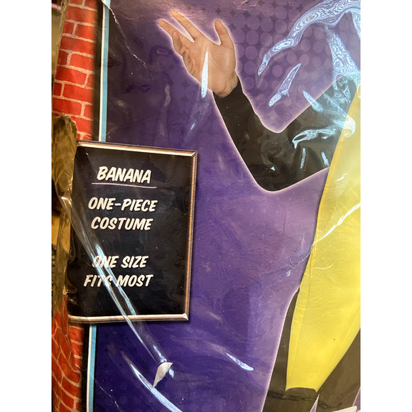 NWT Adult Banana One Piece Halloween Party Funny 3D Costume One Size - Picture 3 of 10